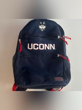 UConn Huskies Navy Backpack with Red Accents